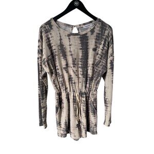 First Love Nothing More Romper Size Small Tie Dye Long Sleeve Keyhole Back NEW